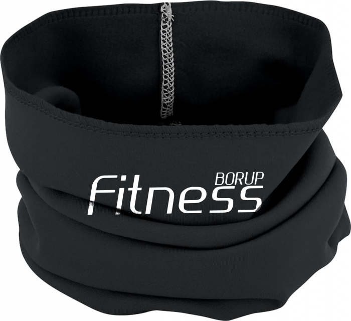 Clique - Borup Fitness Snood With Reflective Stitching - Negro & reflective grey
